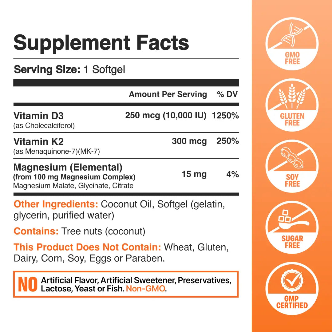 Vitamin D3 + K2 + Magnesium